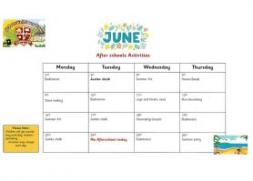 Afterschool Activities for June